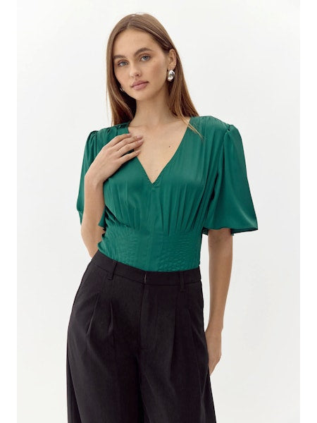 Johanna Short Sleeve Pintucked