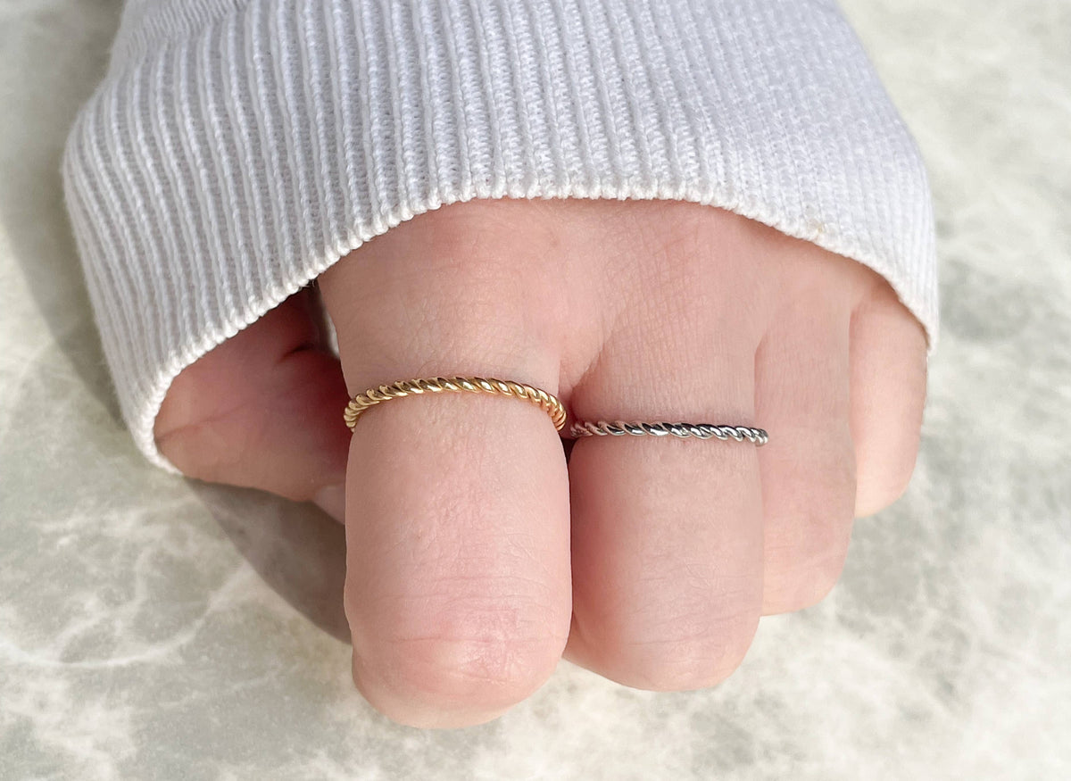 Dainty Stackable Rope Ring