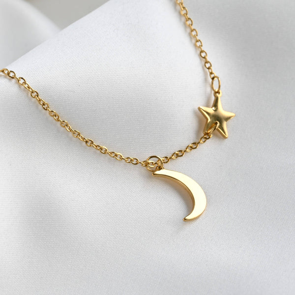 Moon and Star Necklace - The Loop