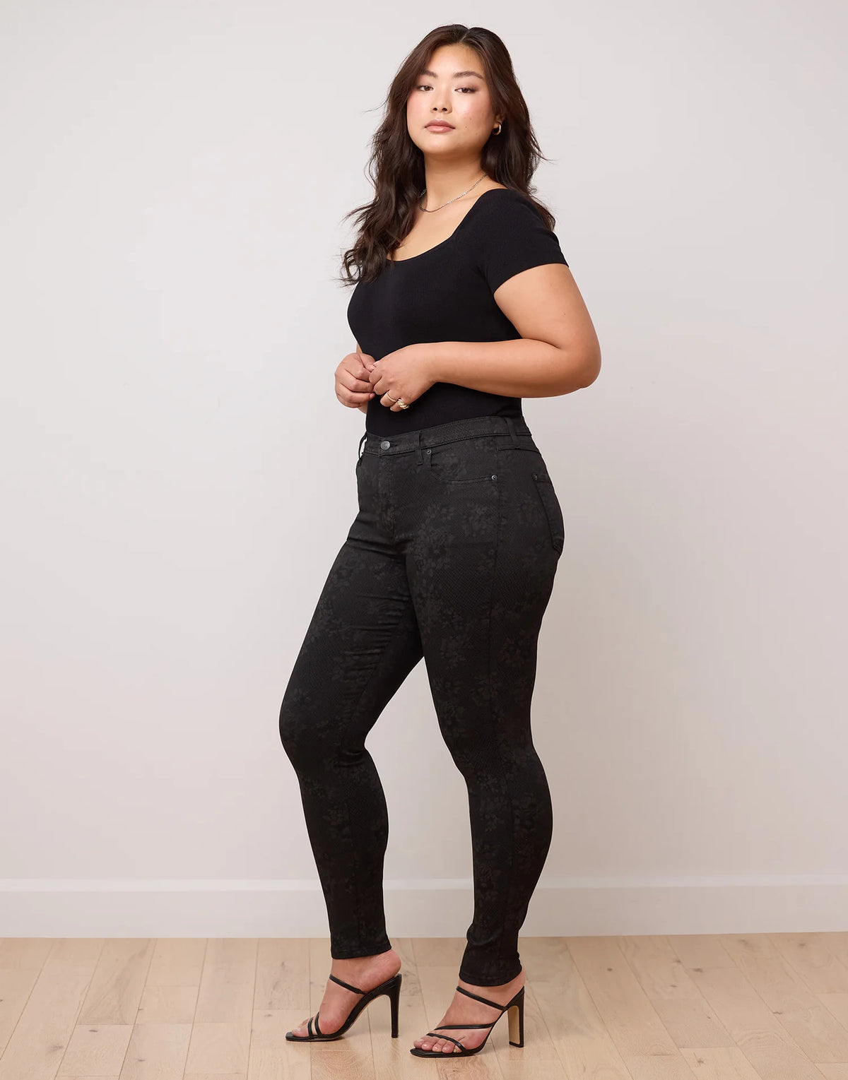 Rachel Skinny Black Floral