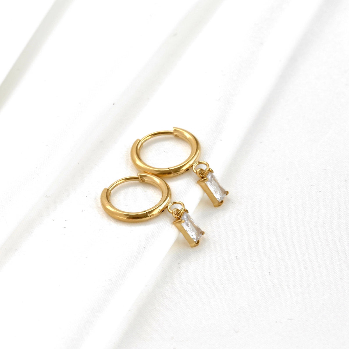 Diamond Hoop Earrings