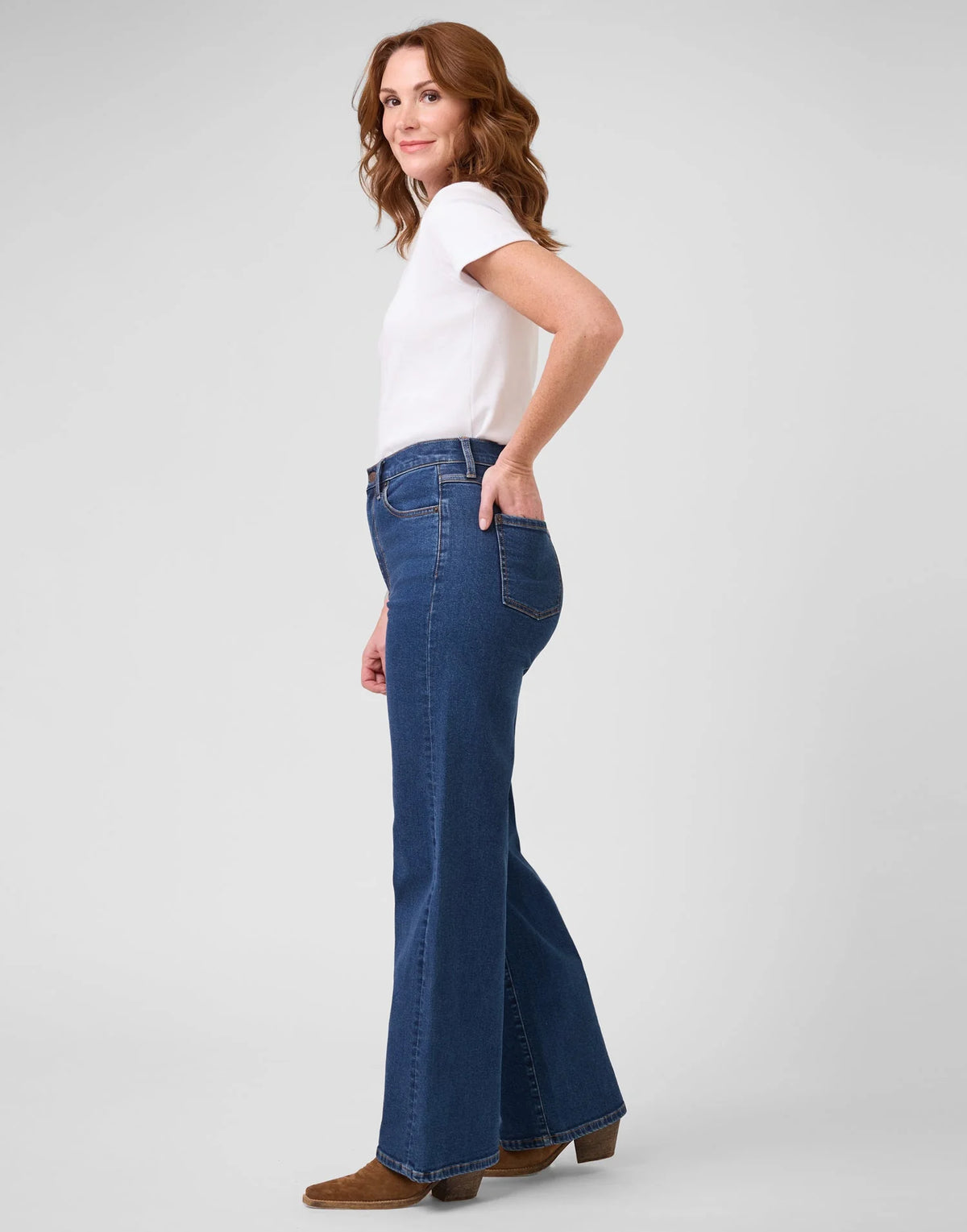Lily Wide Leg - Heritage Blue