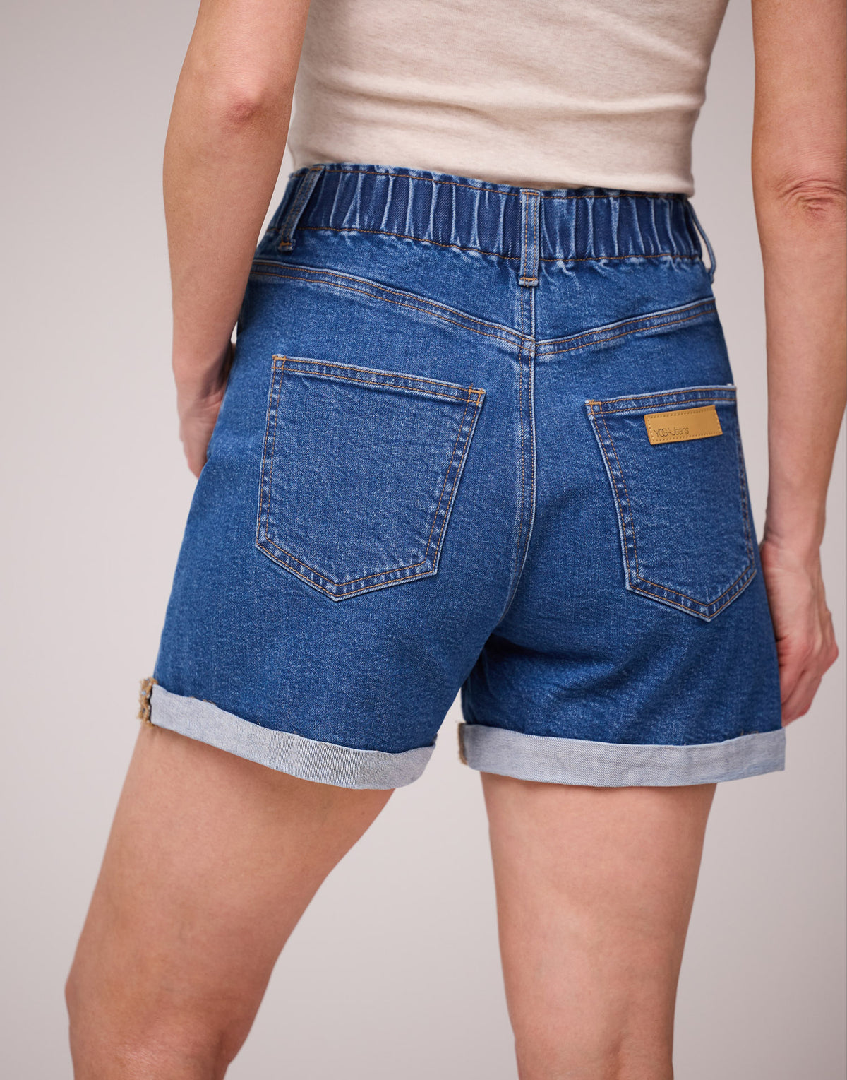 Yoga Jean Shorts - Island Blue