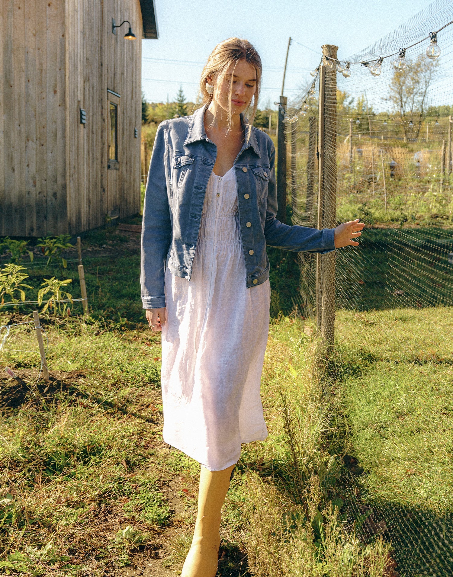 ジャケット・アウター phlannel Summer Loop Yarn Trucker Jacket phlannel◇Summer Loop Yarn Trucker Jacket/4/ウール/BEG/無地