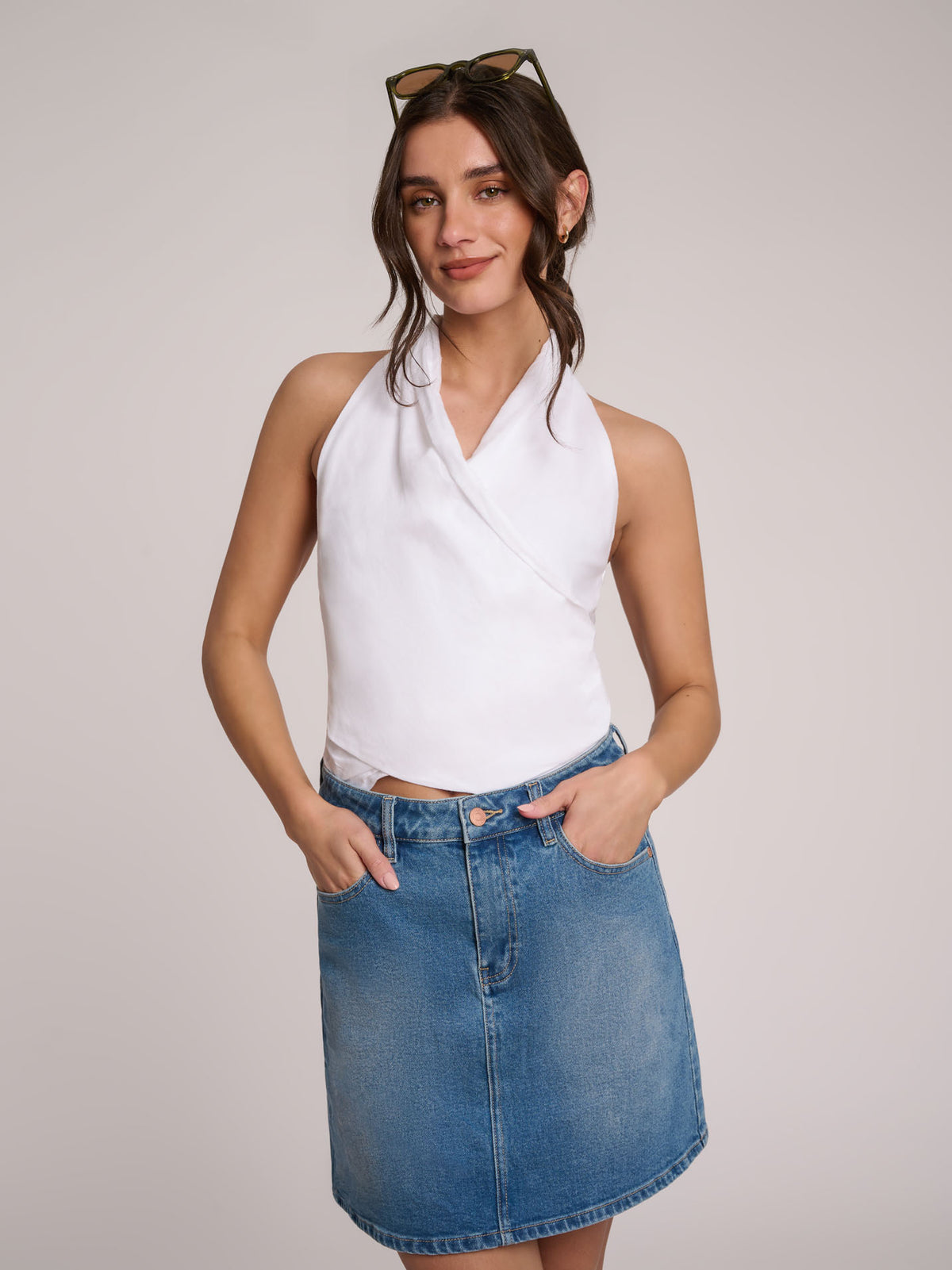 Yoga Jean Skirt - Forget Me Not
