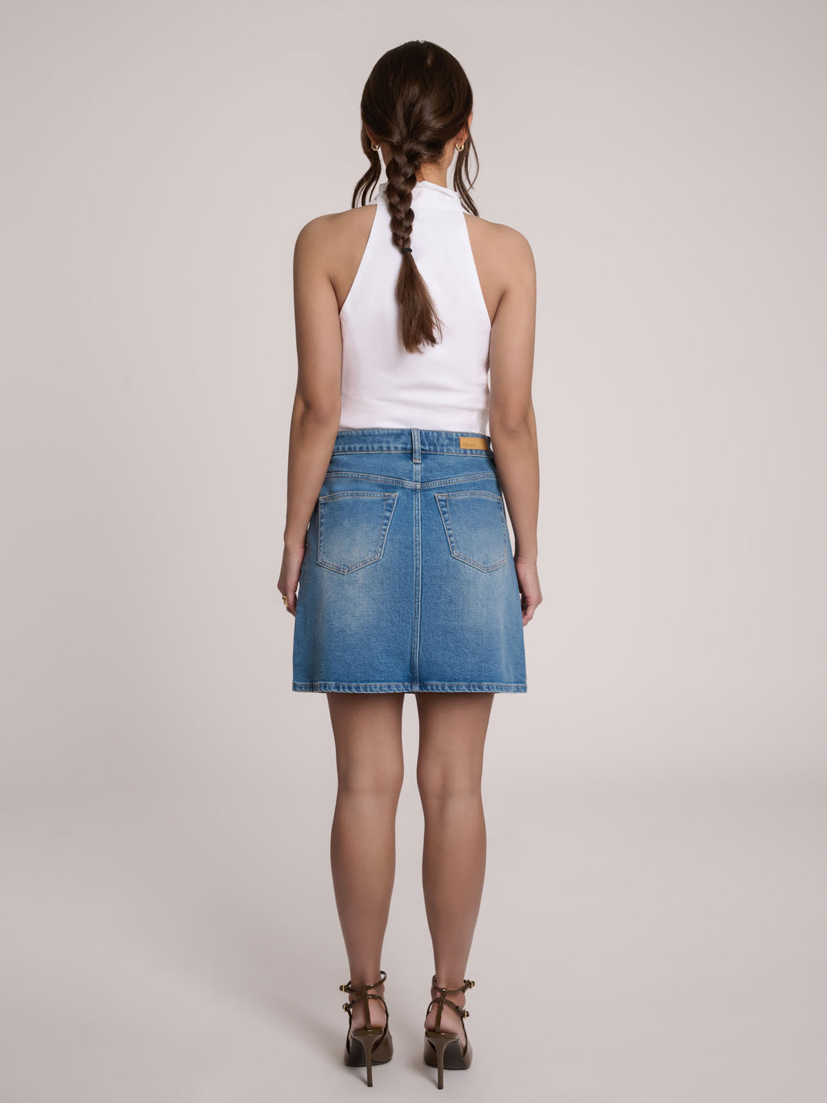 Yoga Jean Skirt - Forget Me Not