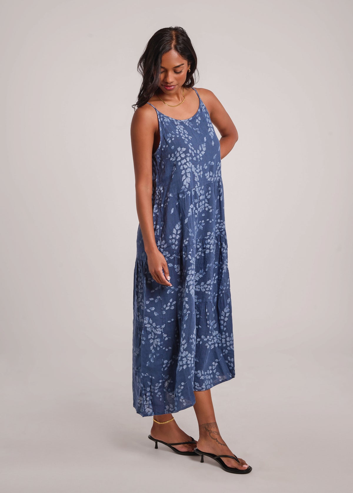 Iris Printed Linen Dress