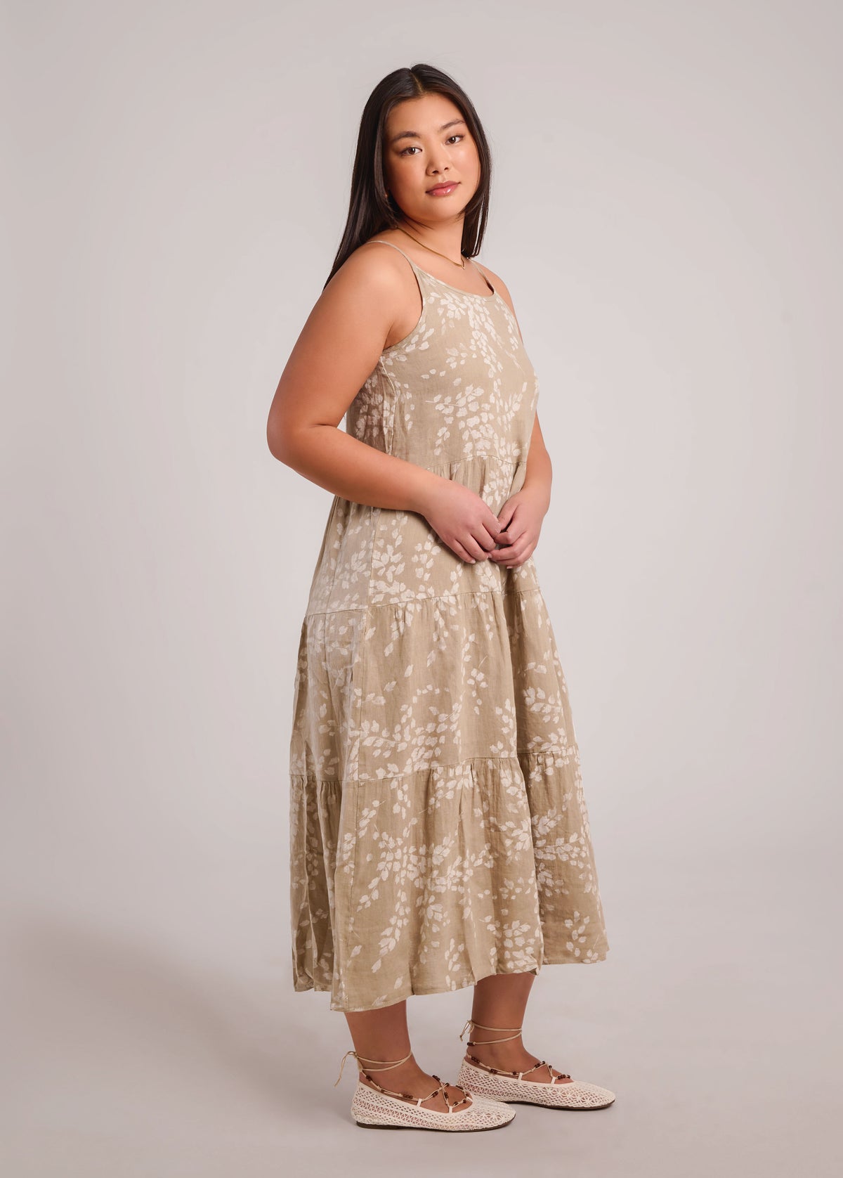 Iris Printed Linen Dress