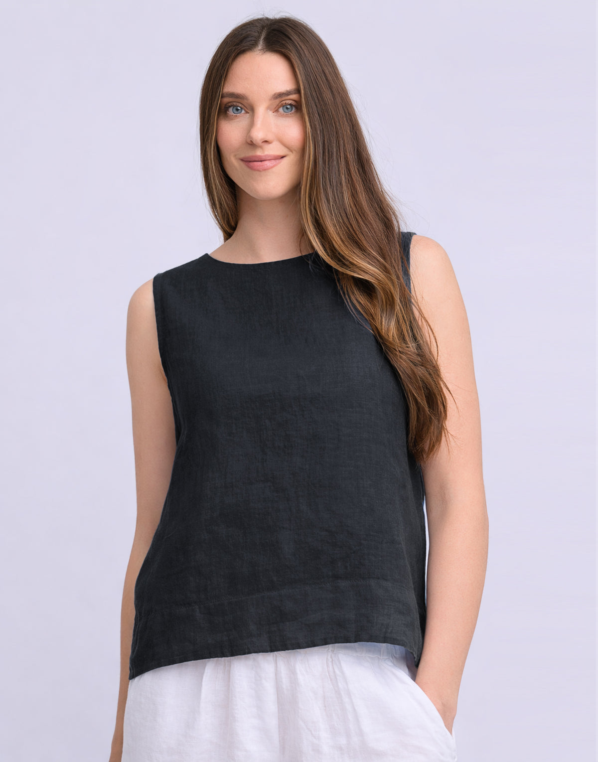 Francesca Linen Tank