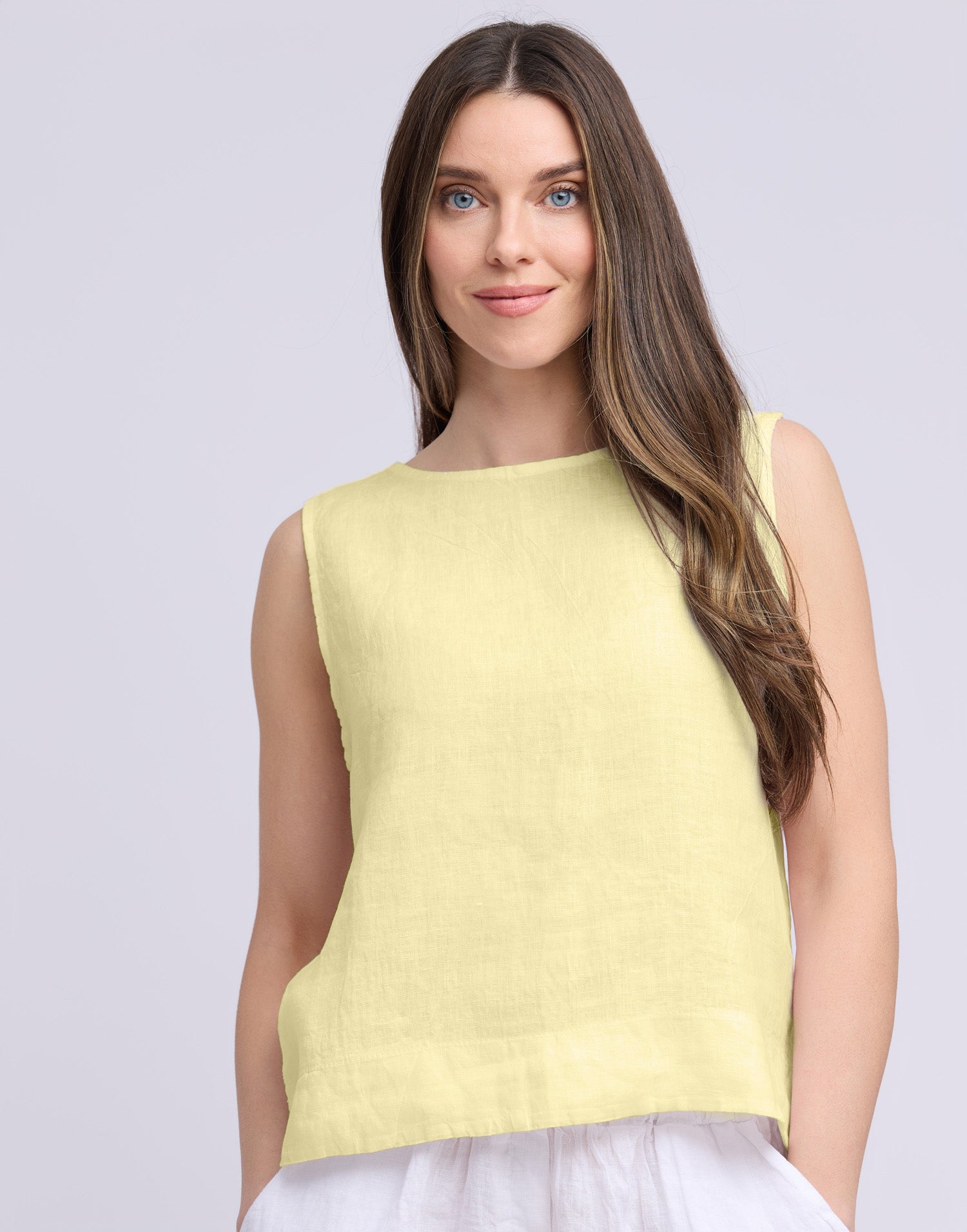 Francesca Linen Tank