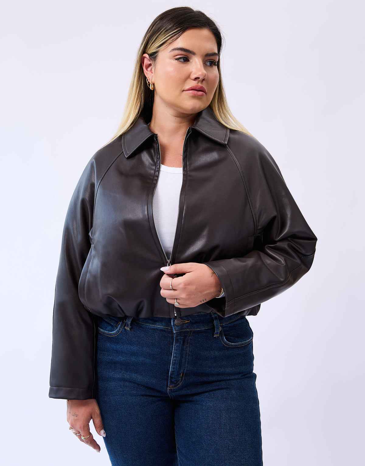 Huggy Vegan Leather Jacket