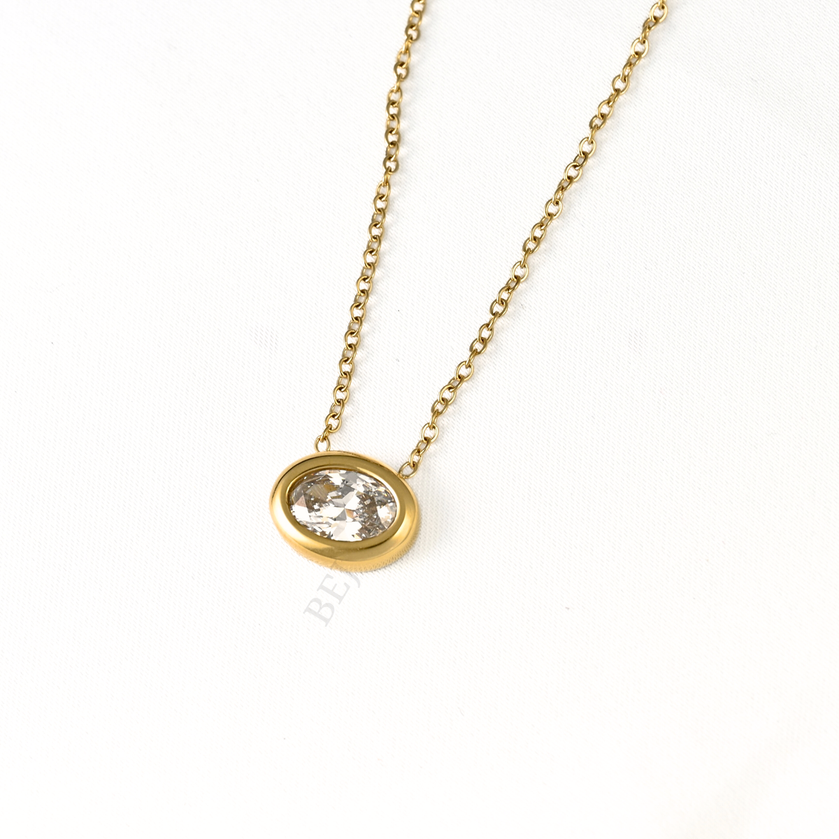 Oval Crystal Necklace