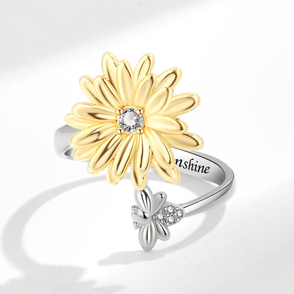 Daisy Bee Fidget Spinner Ring