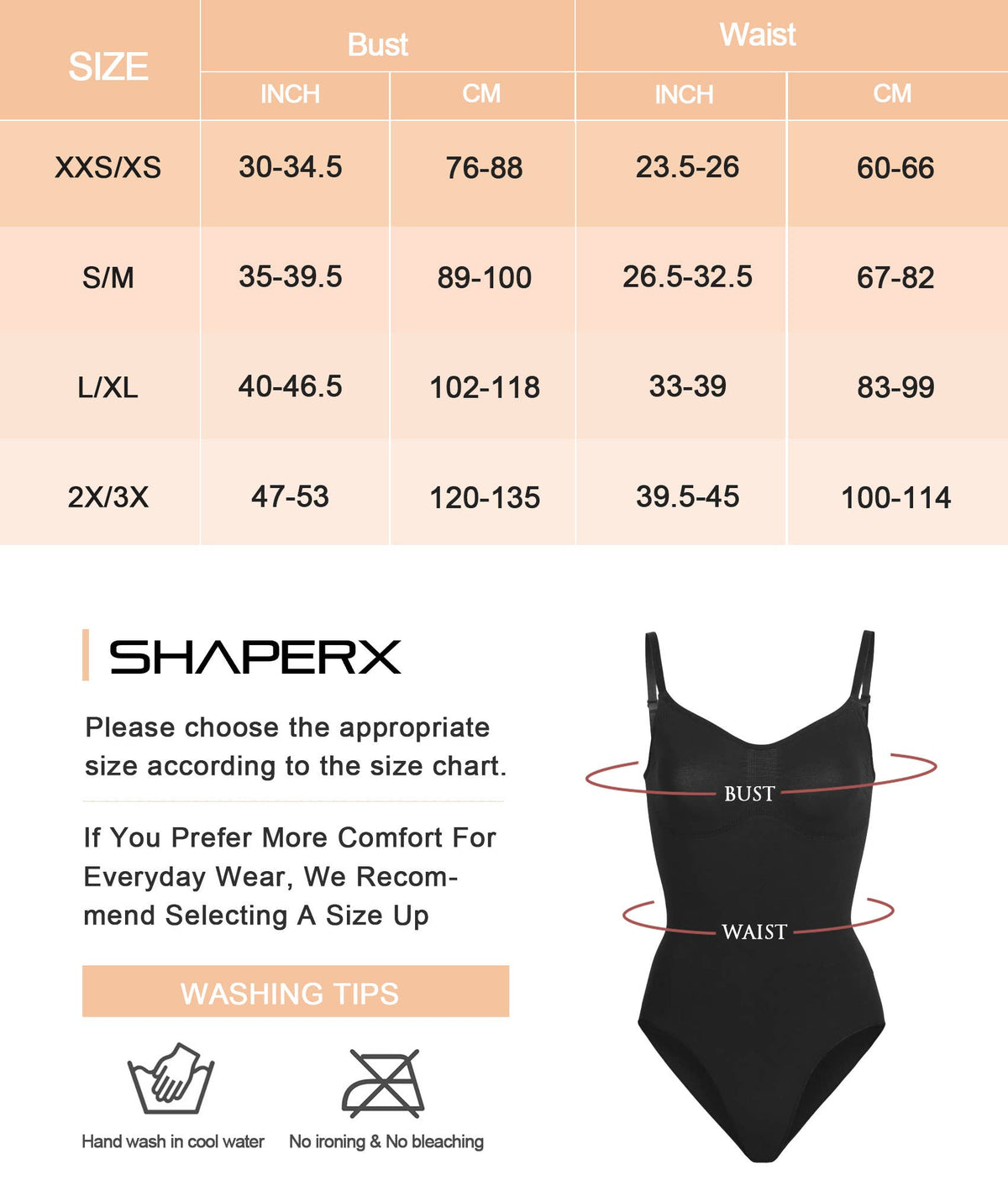 SHAPERX Tummy Control Shapewear Butt Lift Seamless Bodysuit