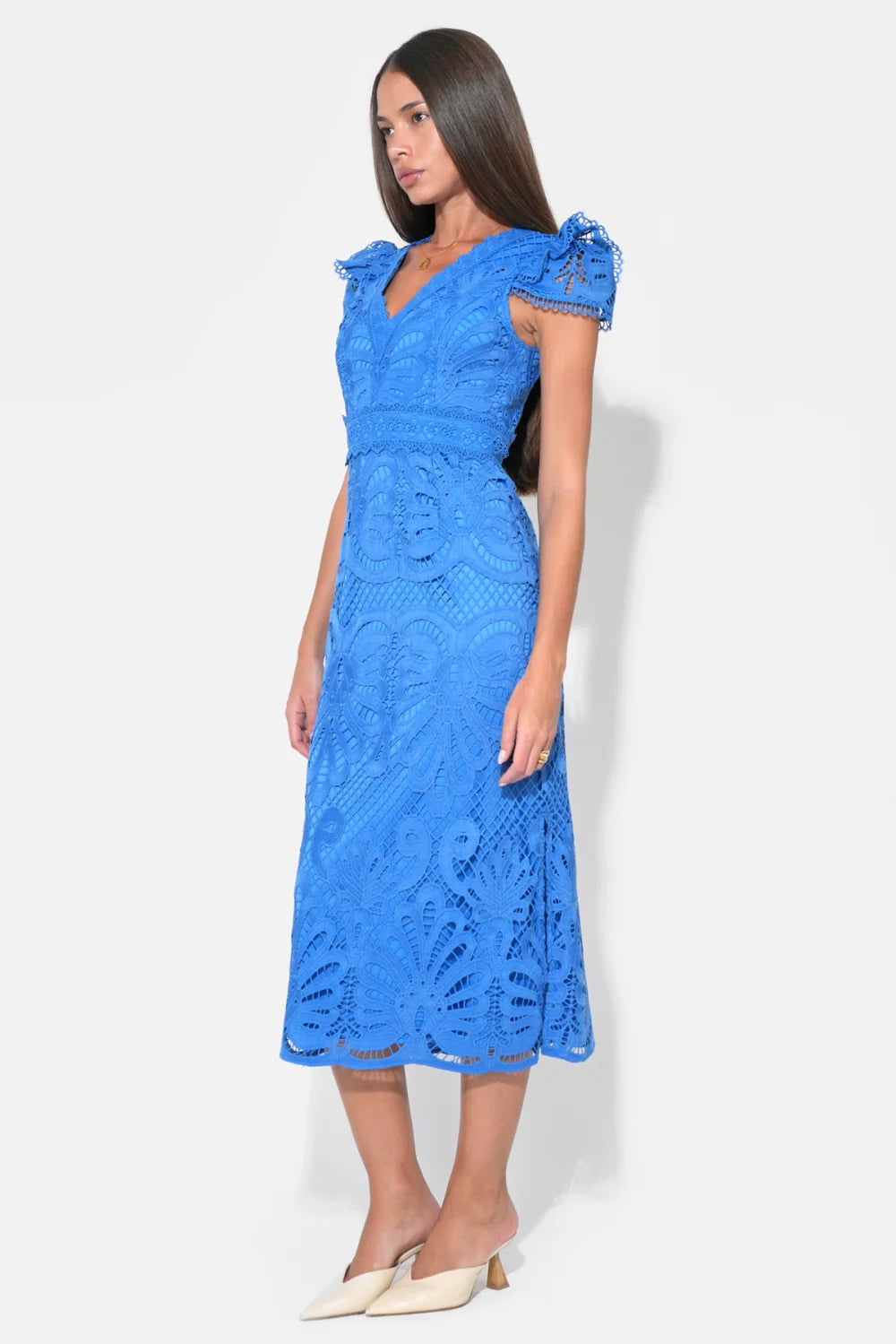 Daisy Lace Midi Dress