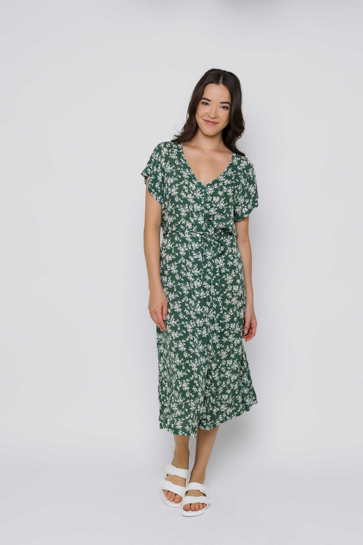 Melanie Button up Midi Dress
