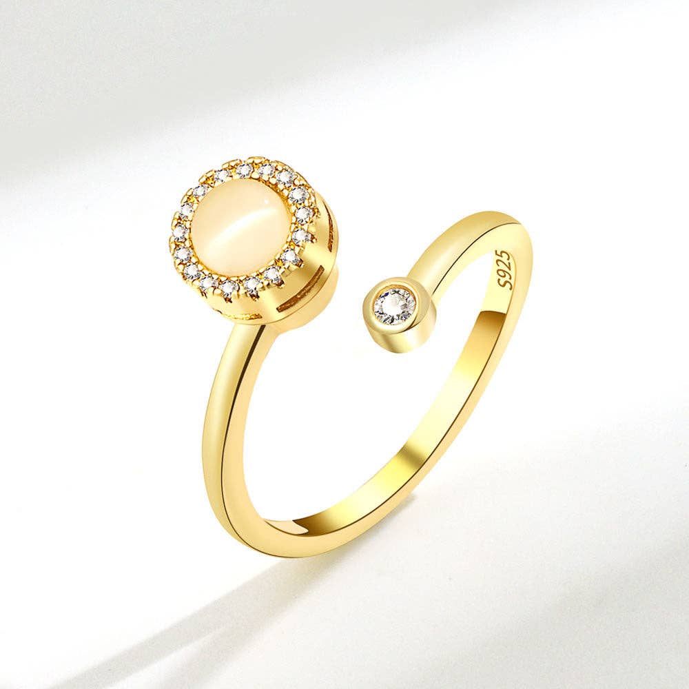 Opal Anxiety Fidget Ring
