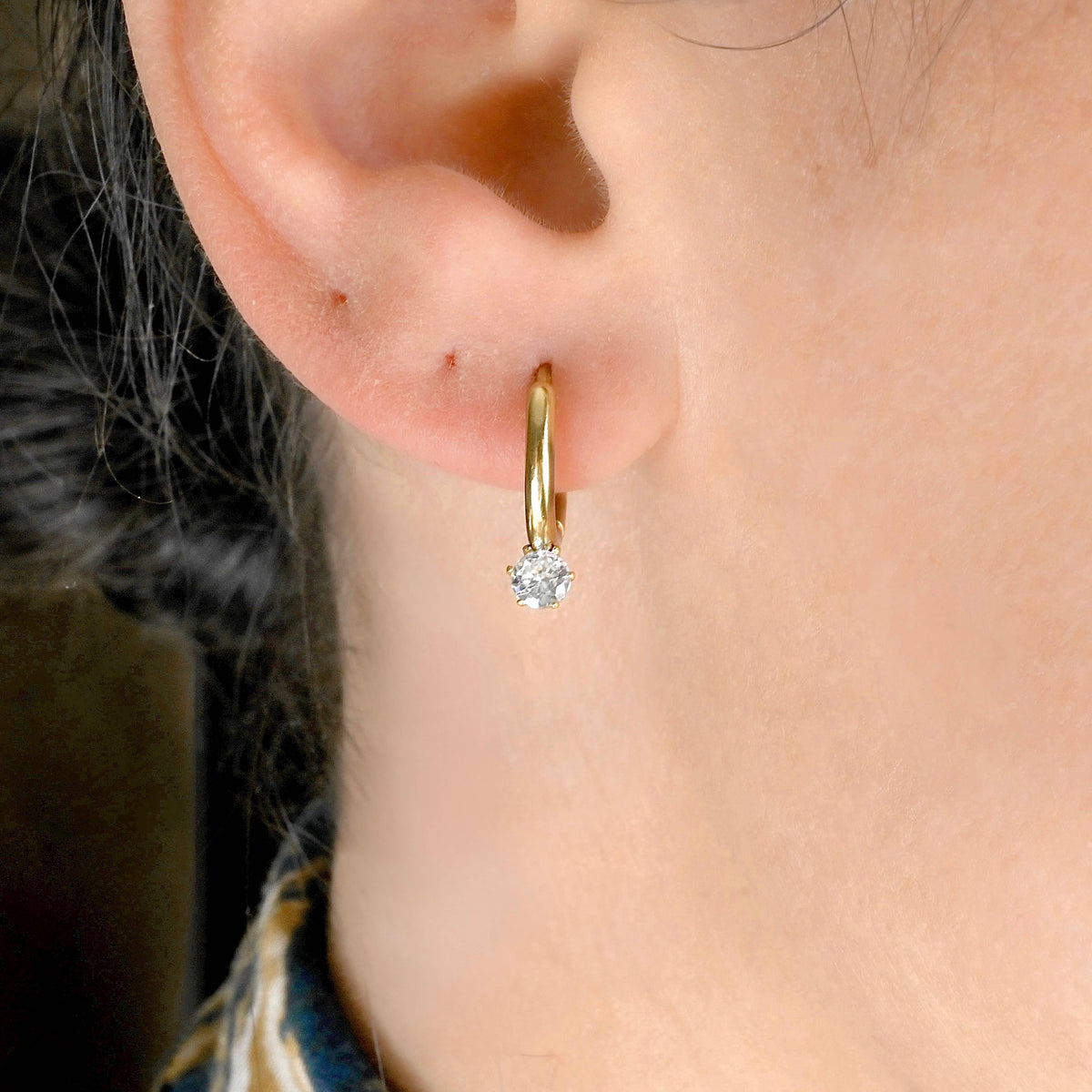 Diamond Hoop Earrings