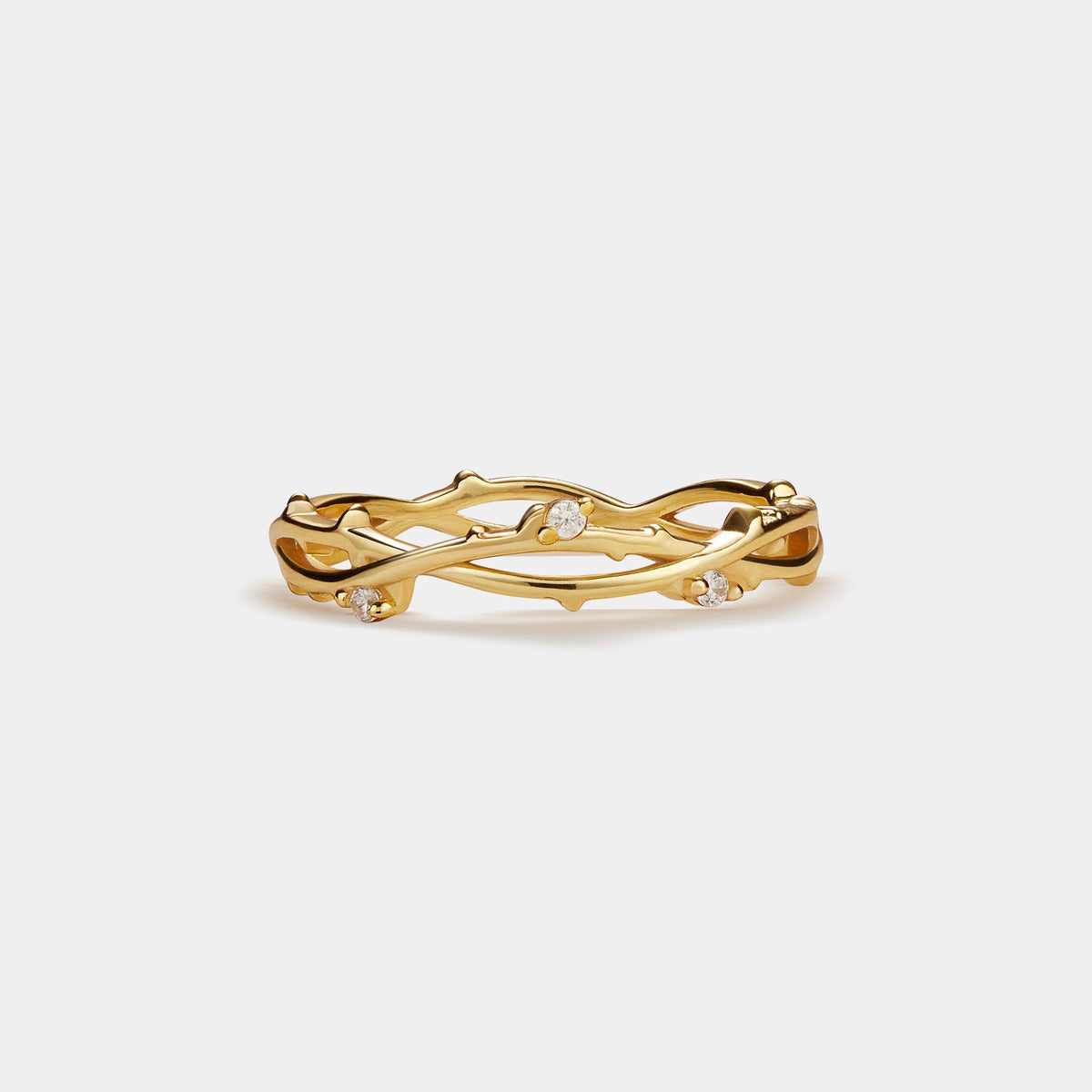 Olive Vine Stacking Ring