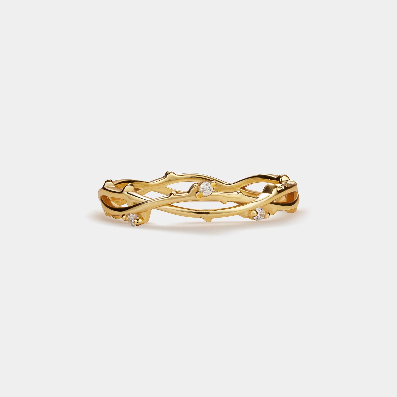 Olive Vine Stacking Ring