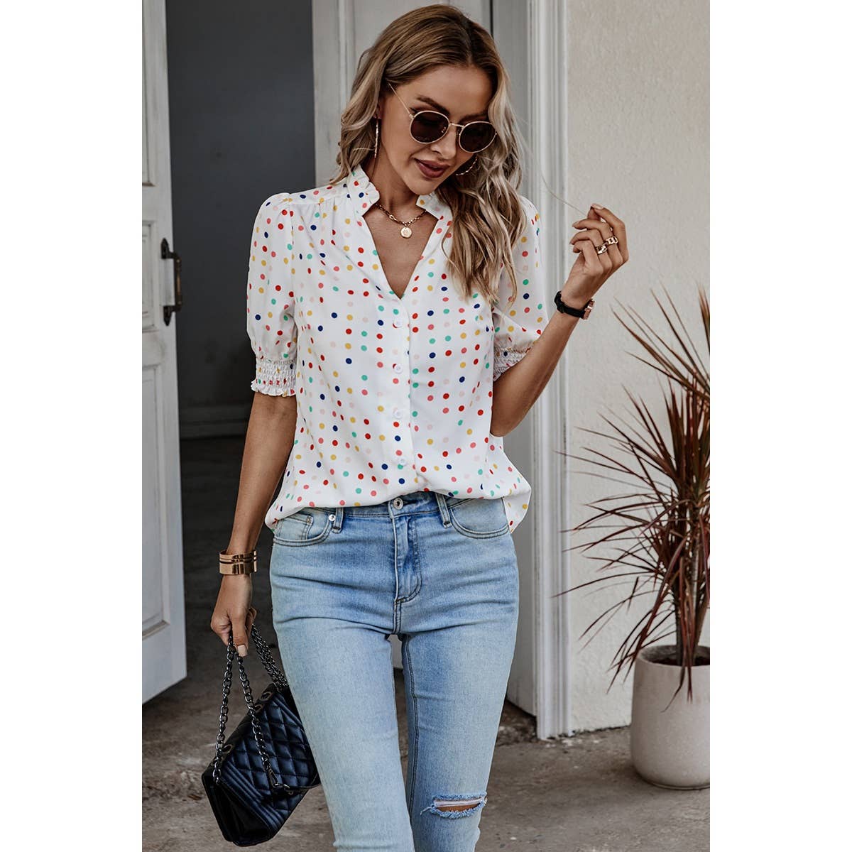 Polka Dot Blouse