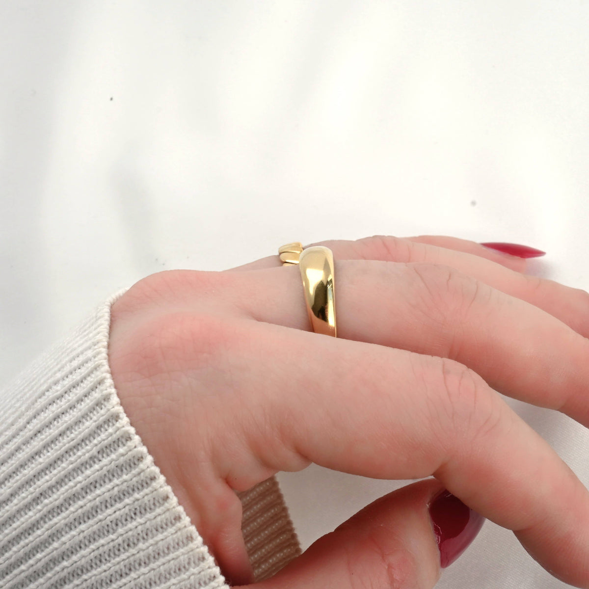 18k Gold Dome Ring