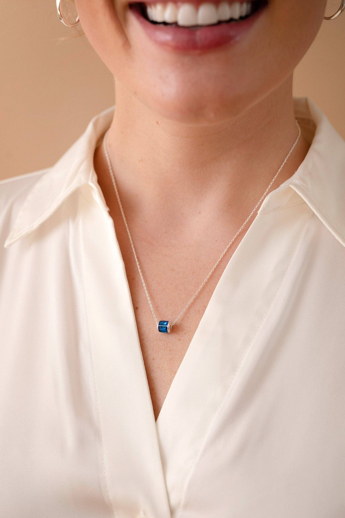 September Birthstone Precious Pendant Necklace