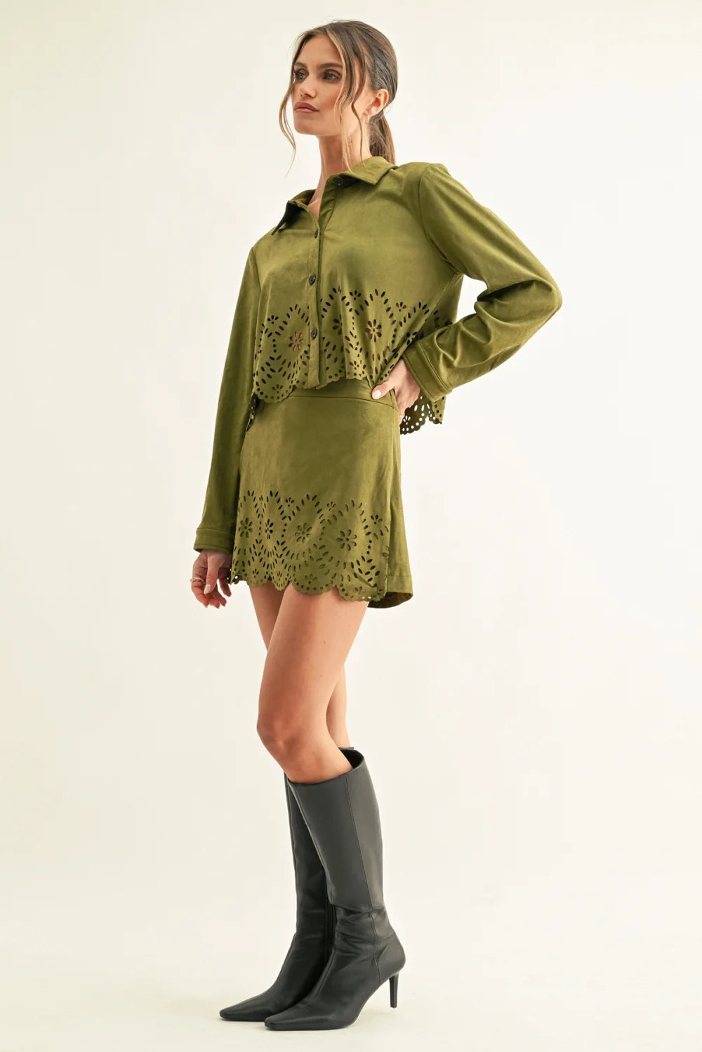 Lucia Faux Suede Shirt