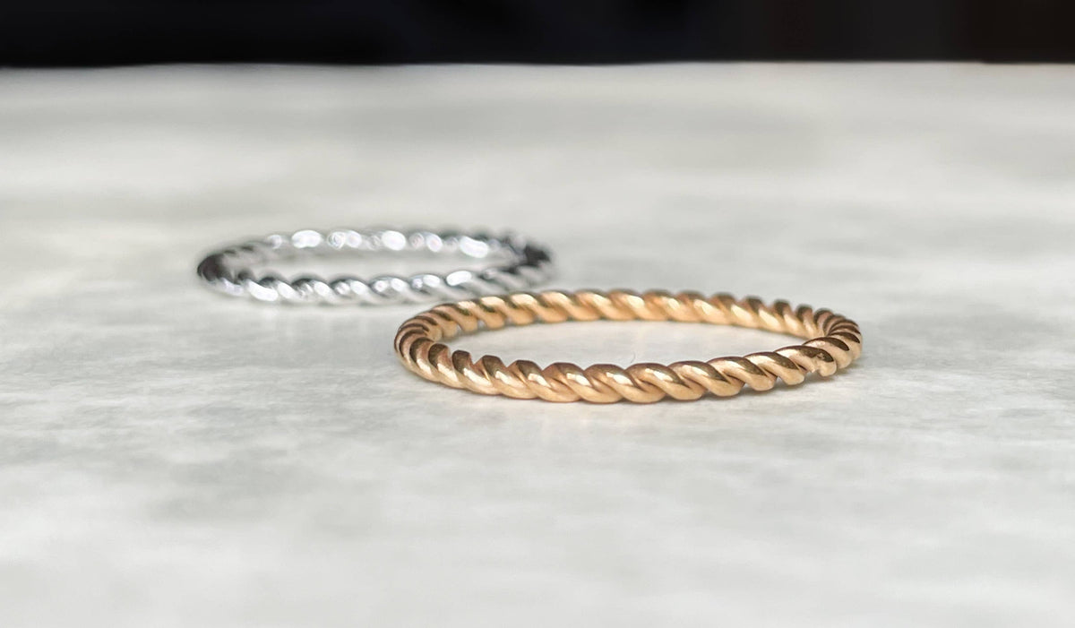Dainty Stackable Rope Ring