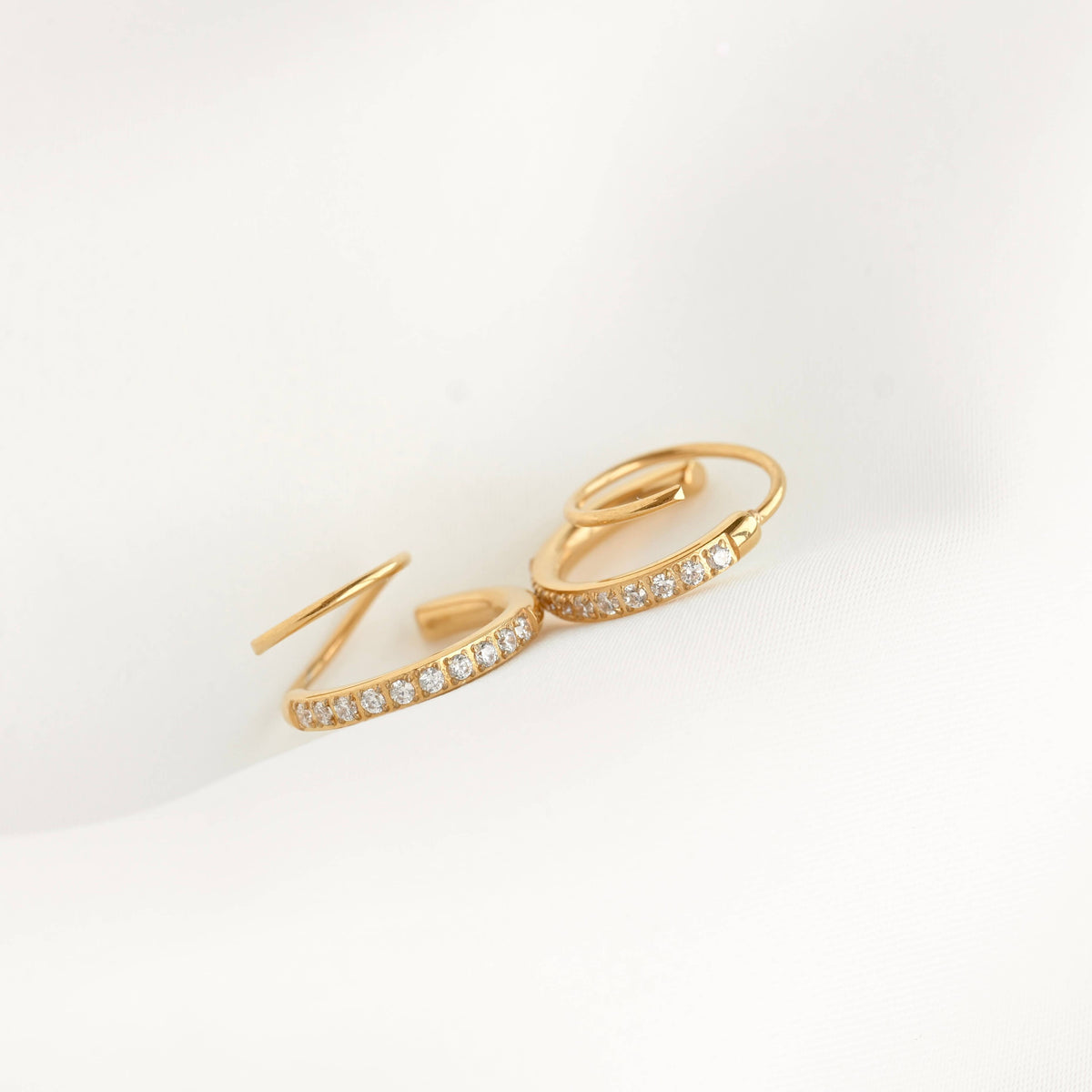 Pavé Spiral Earrings