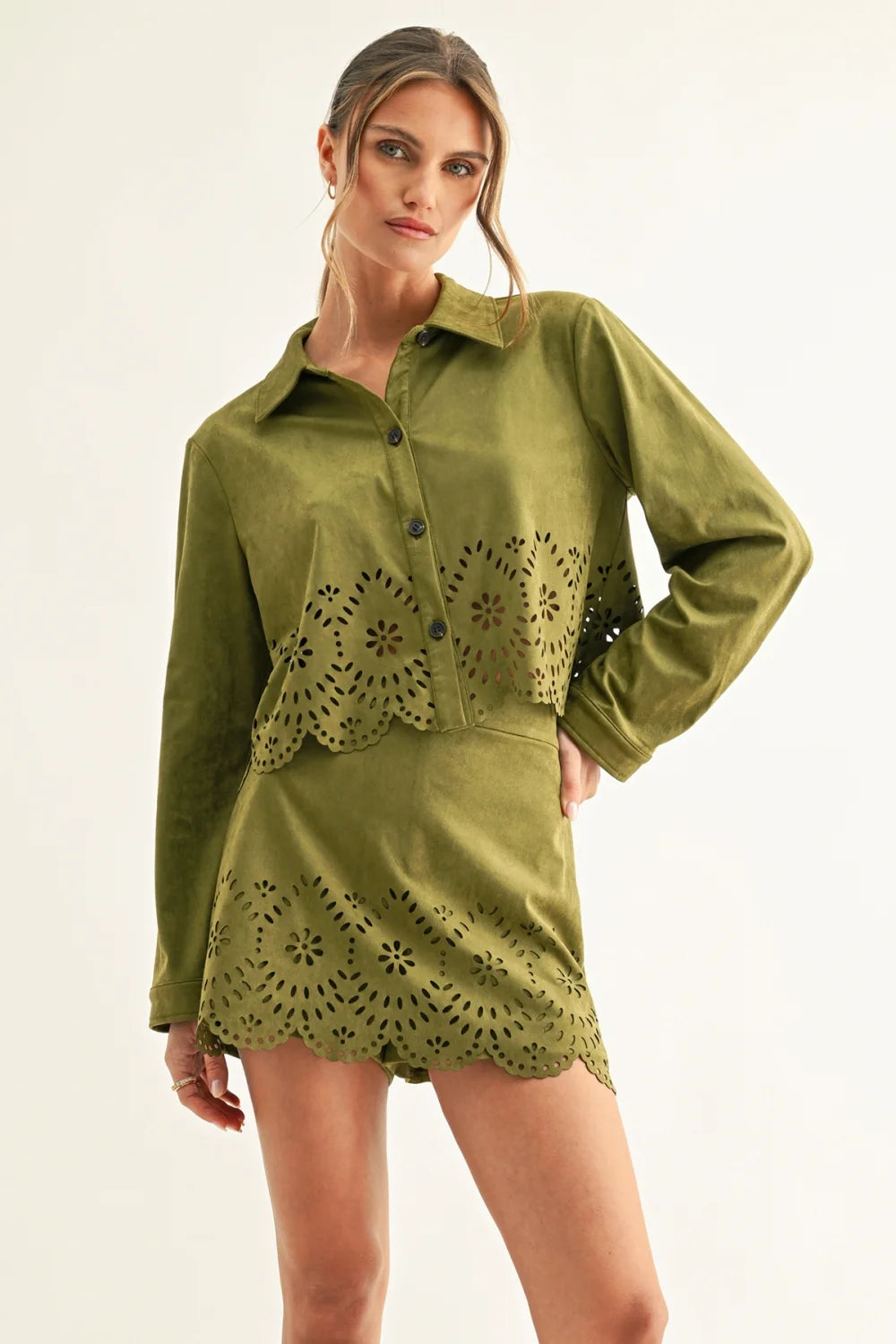 Davi Faux Suede Skort