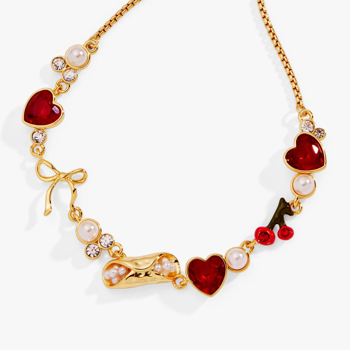 'There Cannoli Be You' Bow &amp; Heart Adjustable Bolo Bracelet