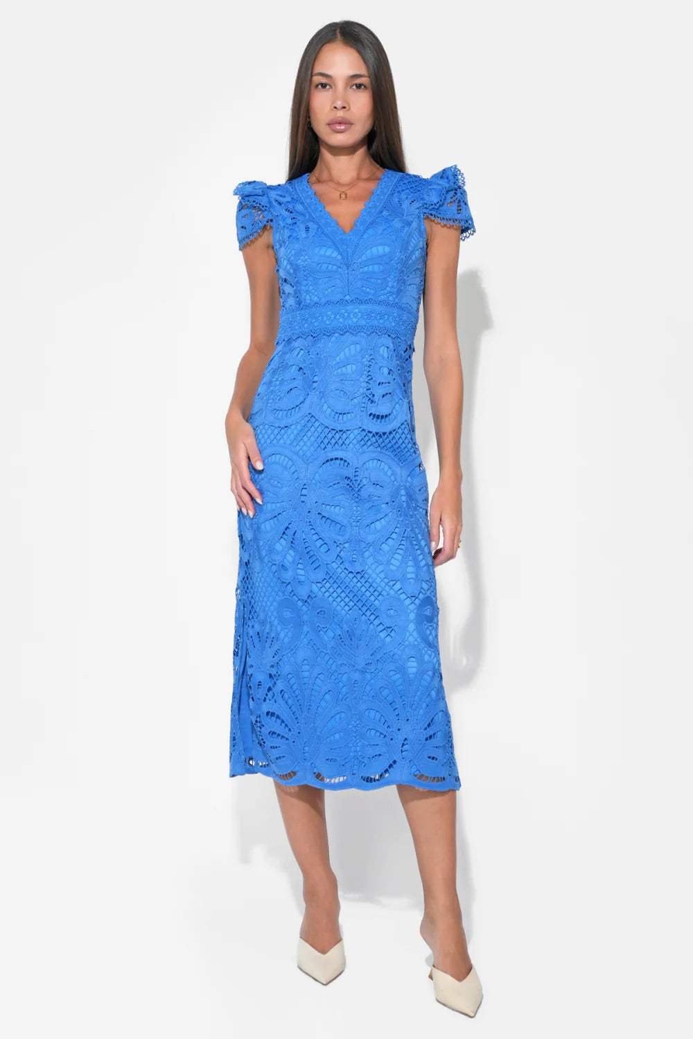 Daisy Lace Midi Dress