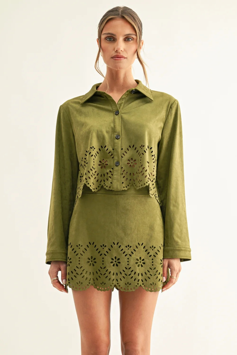 Davi Faux Suede Skort