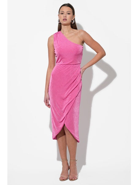 strapless open back dress Nelly One Shoulder Knit Dress