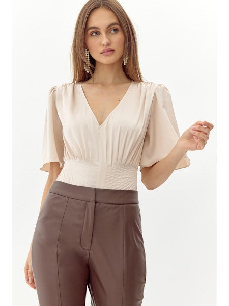 Johanna Short Sleeve Pintucked