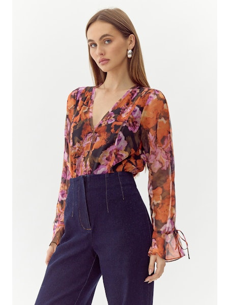 Aliana Chiffon Bodysuit