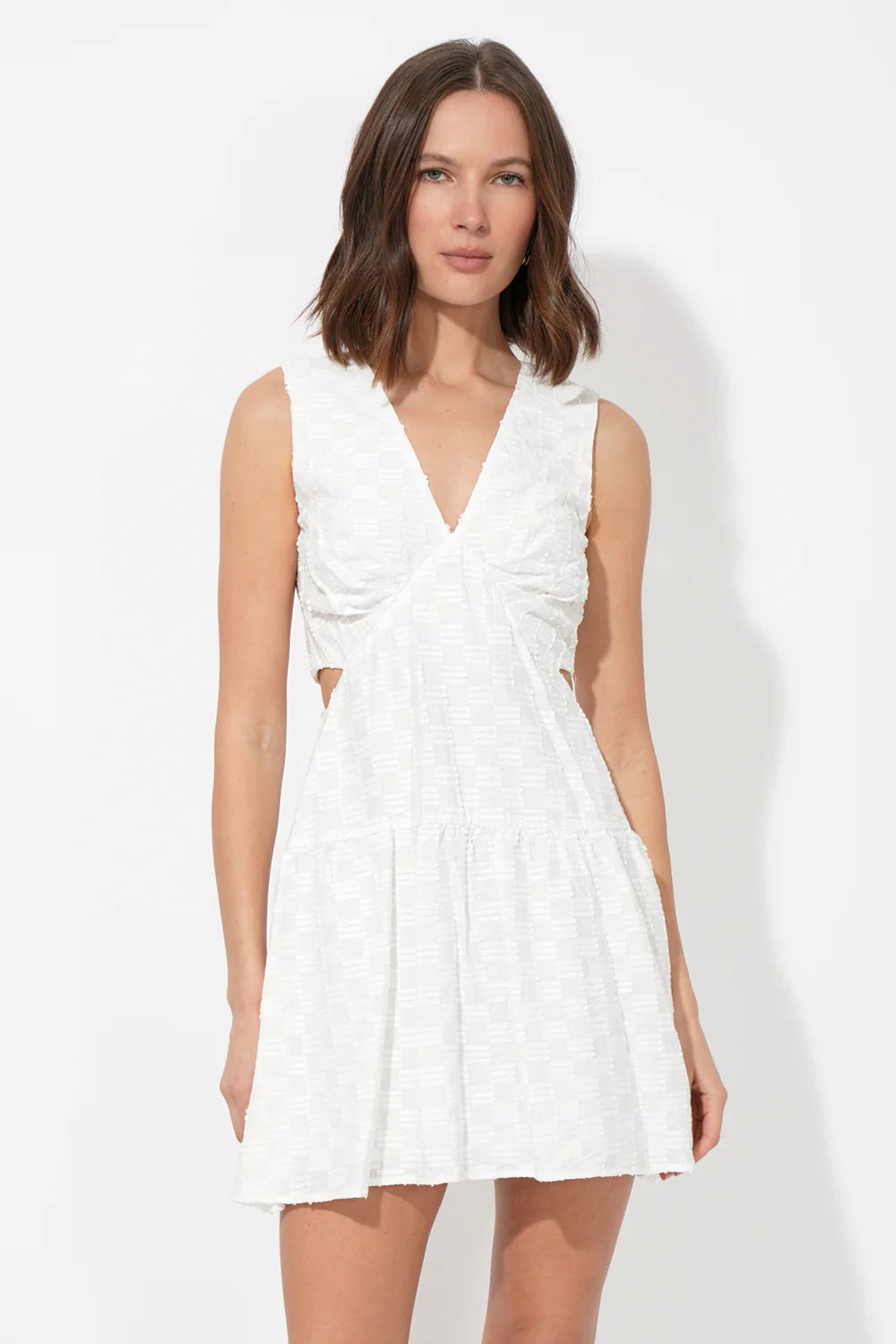 Junia Side Cut Linen Dress