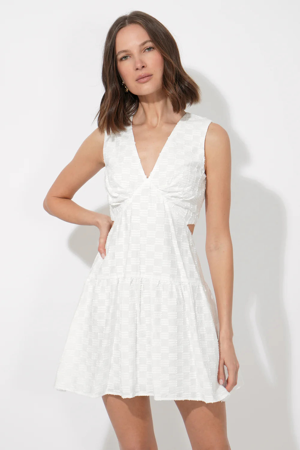 Junia Side Cut Linen Dress