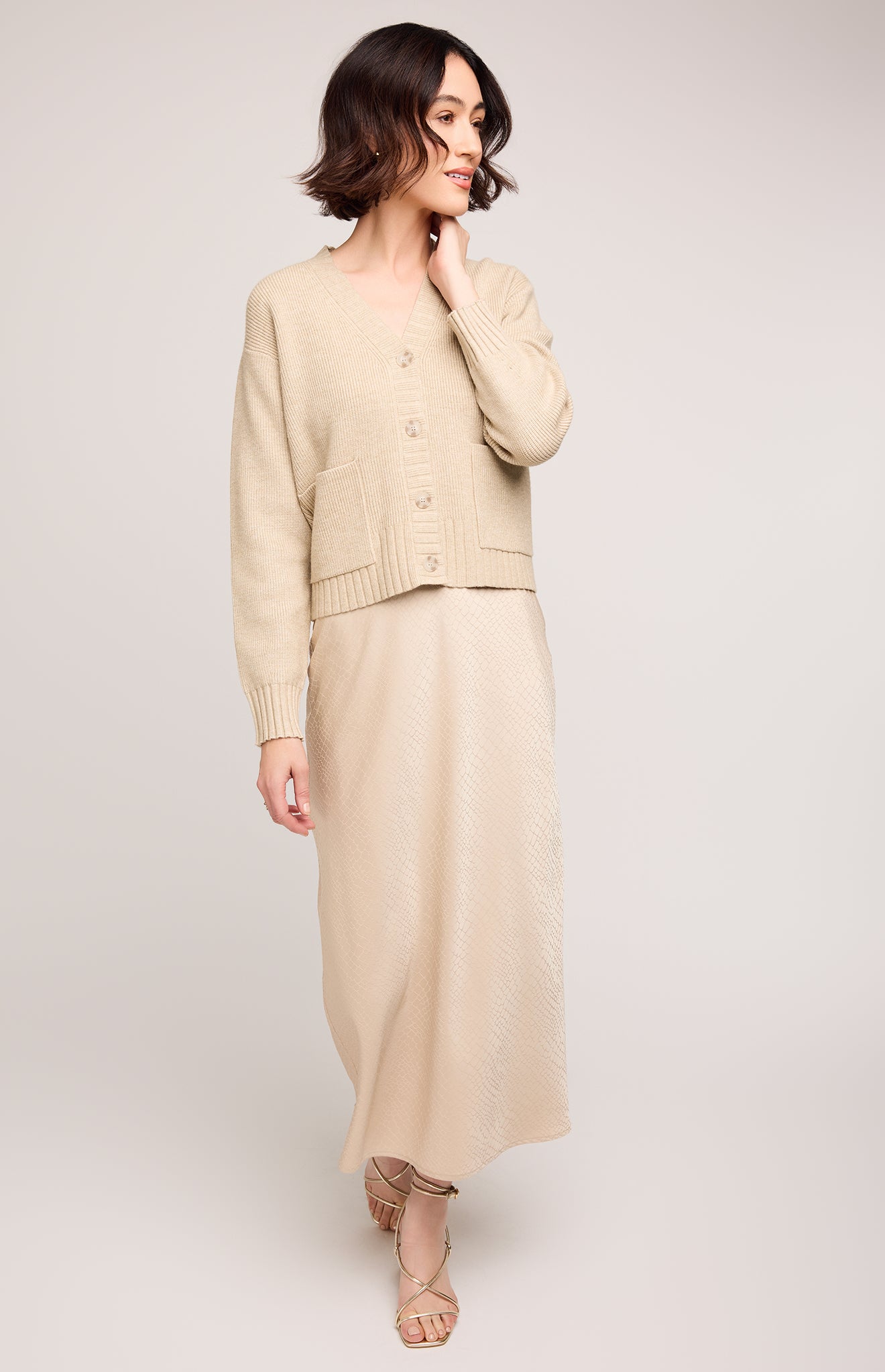 Bonnie Satin Midi Skirt