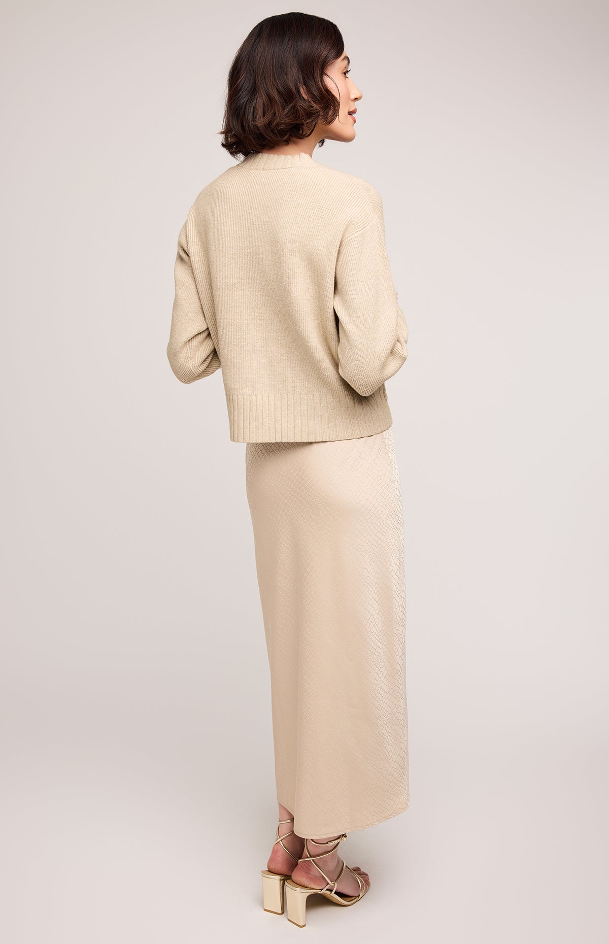 Bonnie Satin Midi Skirt