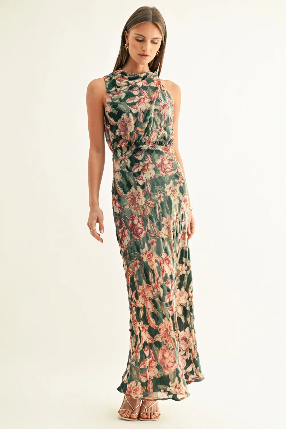 Veda Burnout Velvet Dress