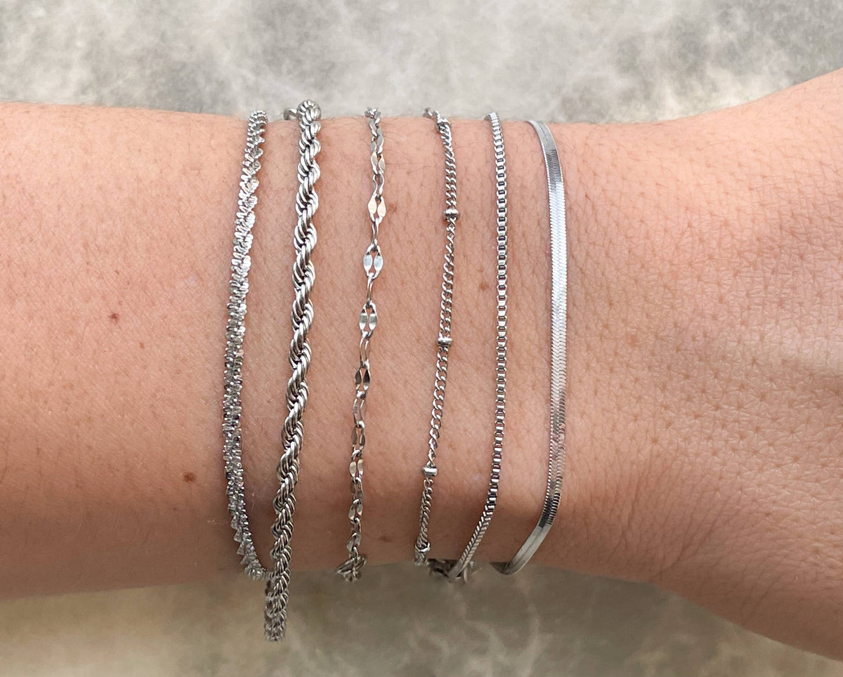 Dainty Silver Bracelets