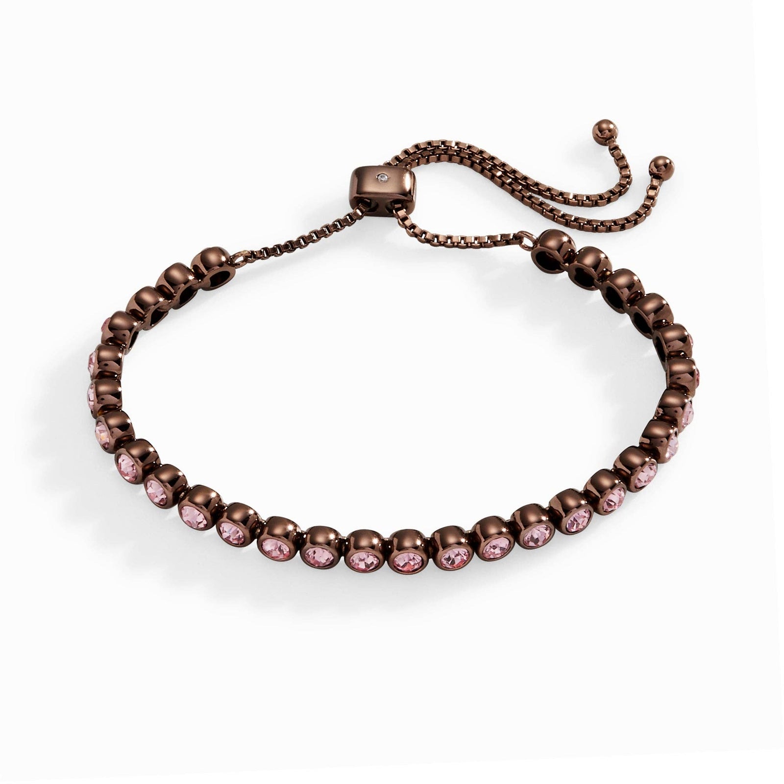 Bolo Tennis Bracelet, Light Rose