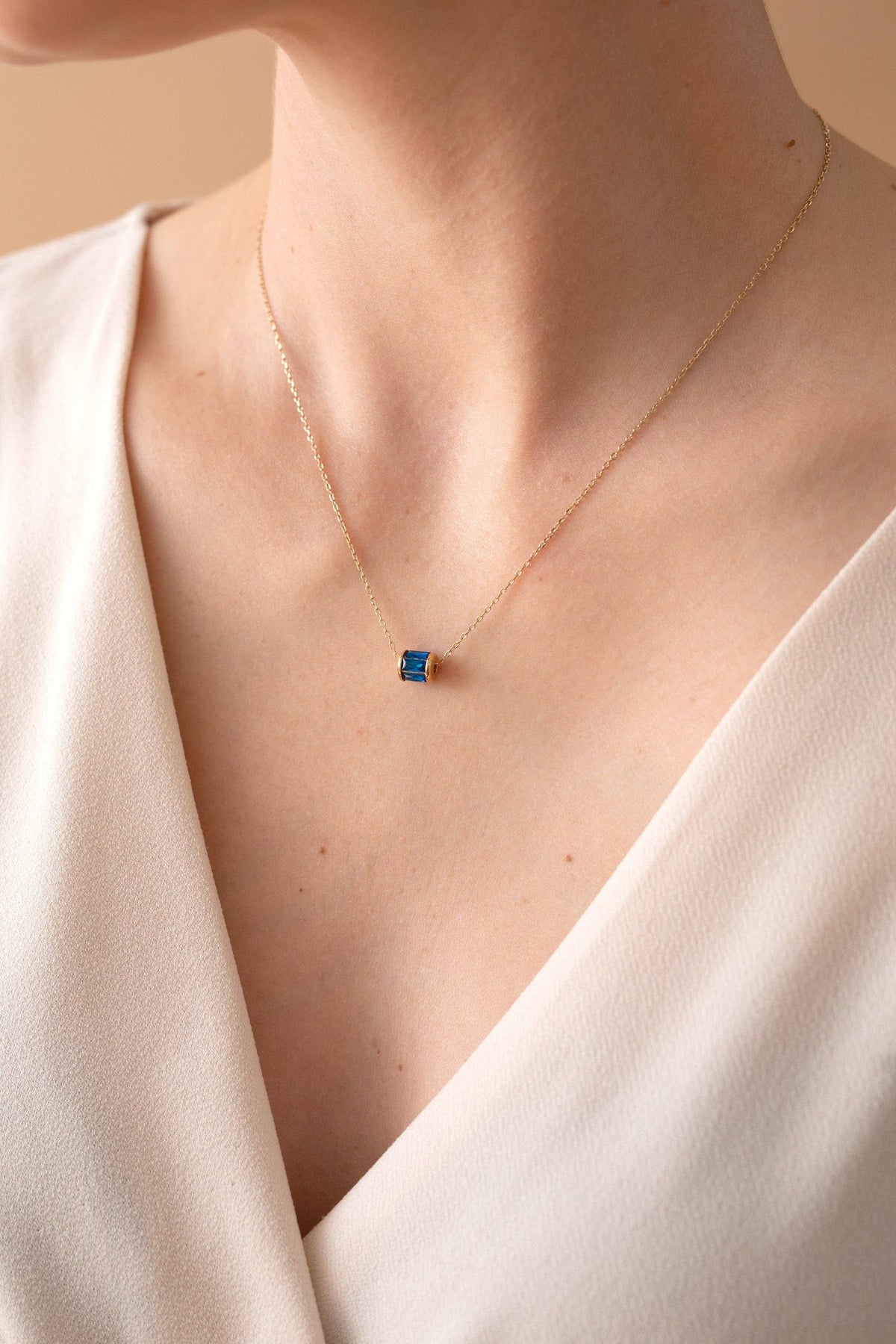 September Birthstone Precious Pendant Necklace