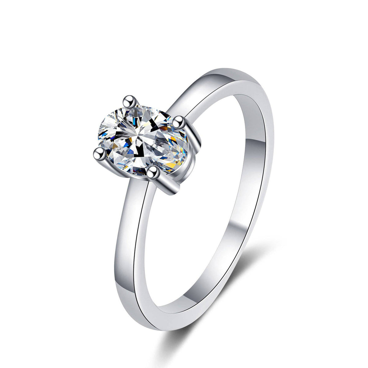 Oval Cut Moissanite Ring