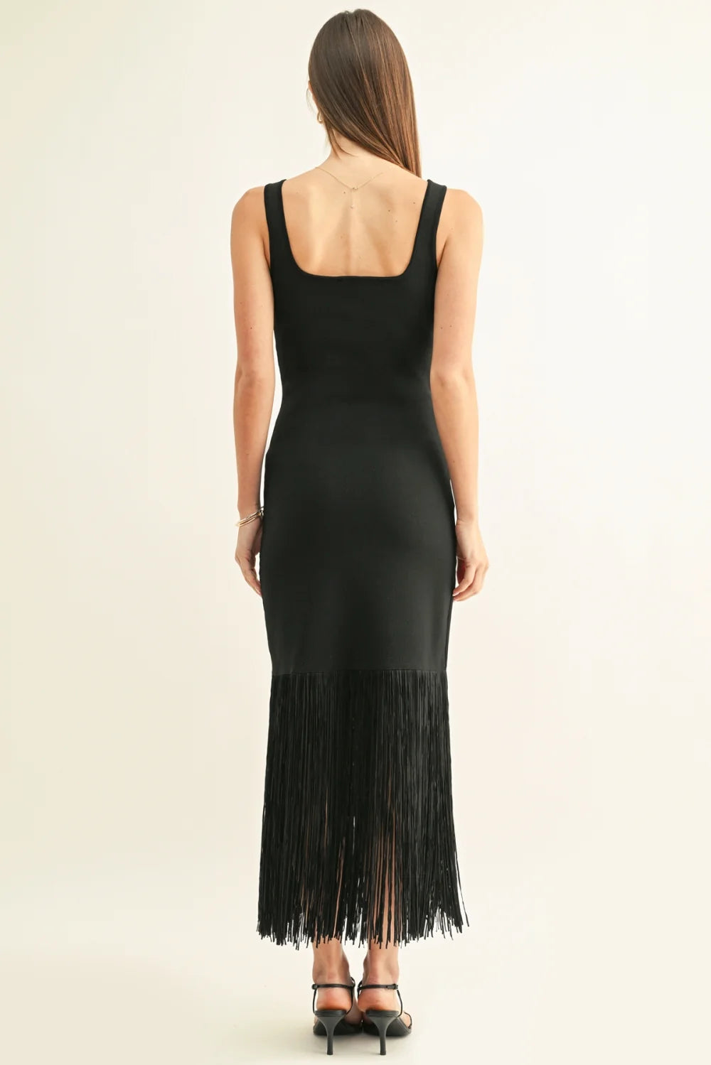 Amani Sparkle Fringed Maxi Dress