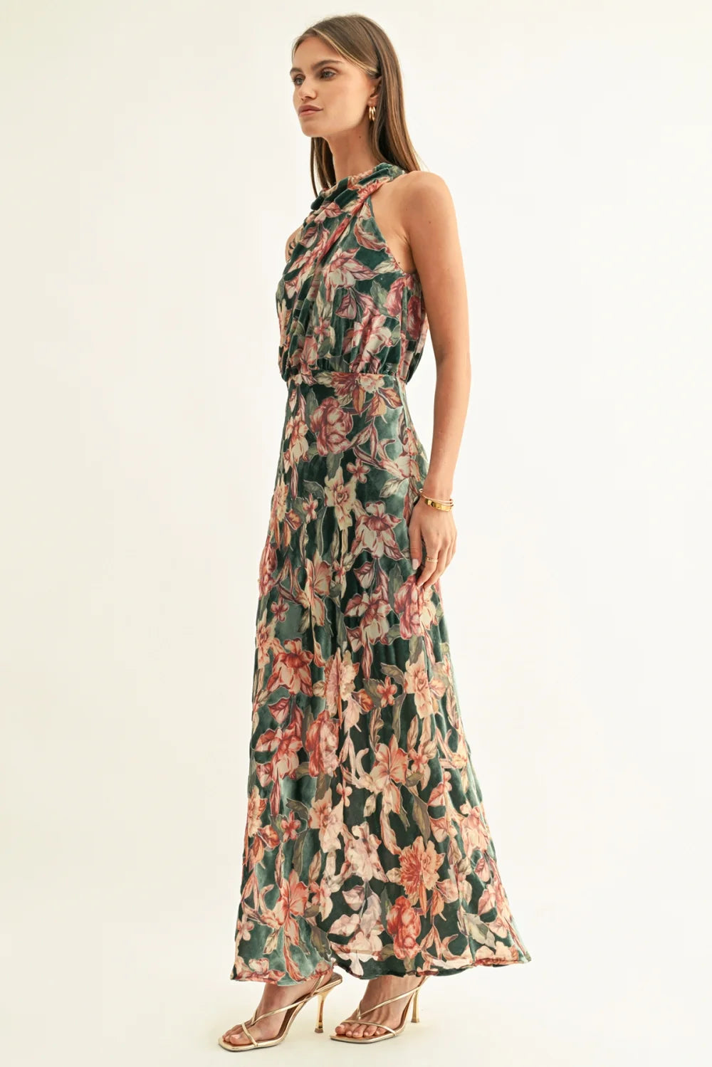 Veda Burnout Velvet Dress