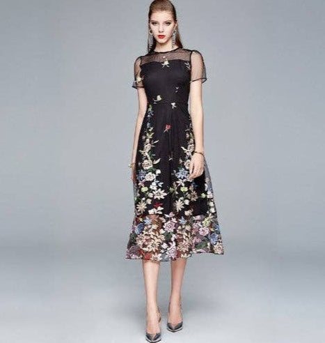 Floral Embroidered Dress
