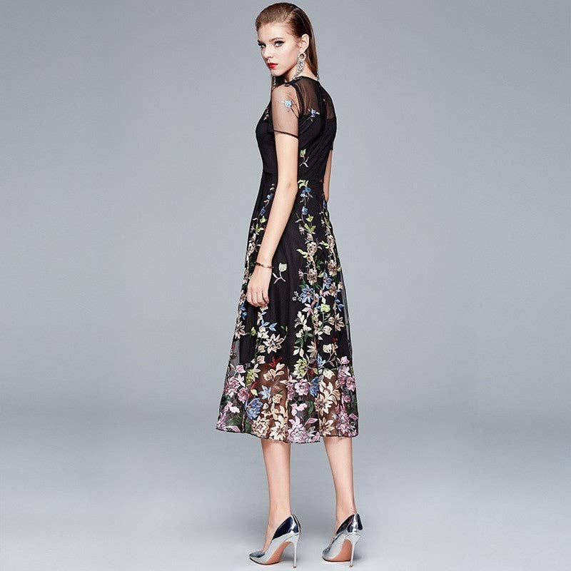 Floral Embroidered Dress